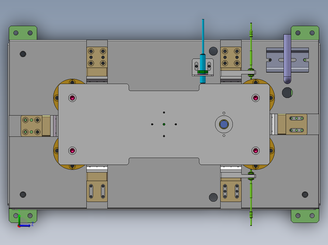 供料仓夹机构左视图