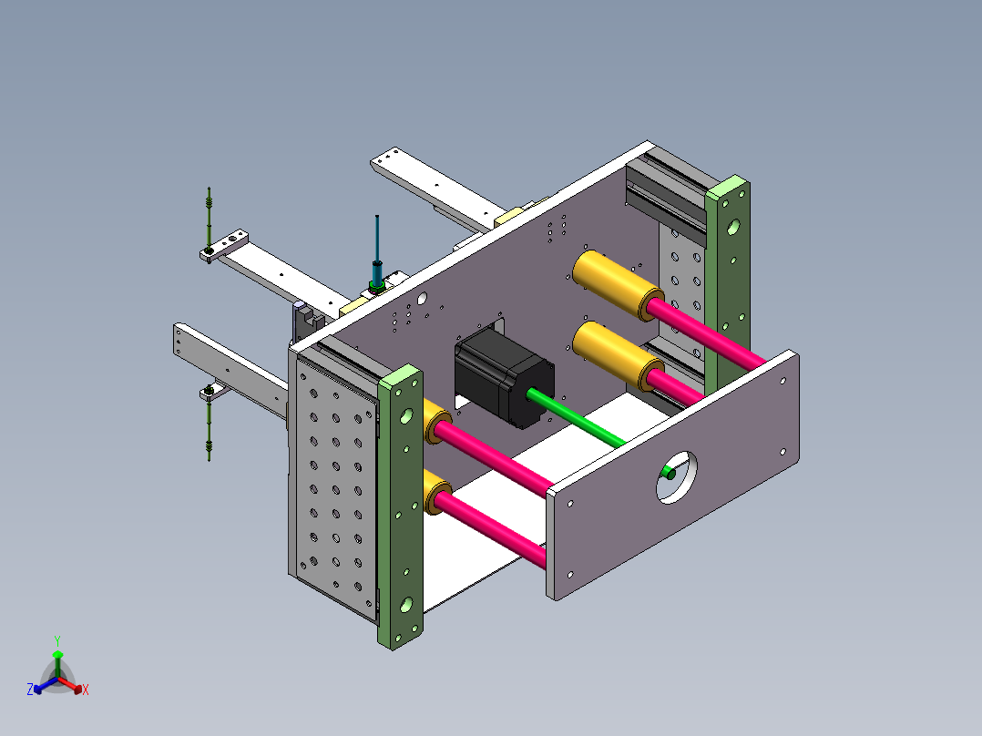 供料仓夹机构正等轴测图