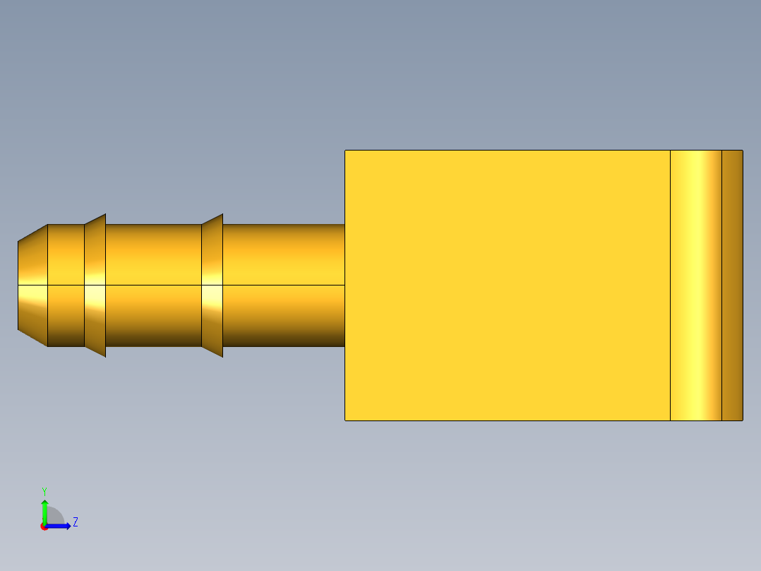 工业通用螺蚊管倒齿式工业硬管接头Union Elbow 225-5_32左视图