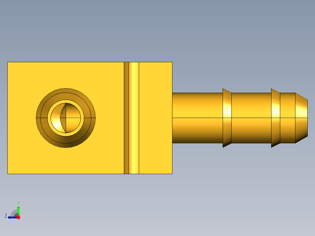 工业通用螺蚊管倒齿式工业硬管接头Union Elbow 225-5_32右视图