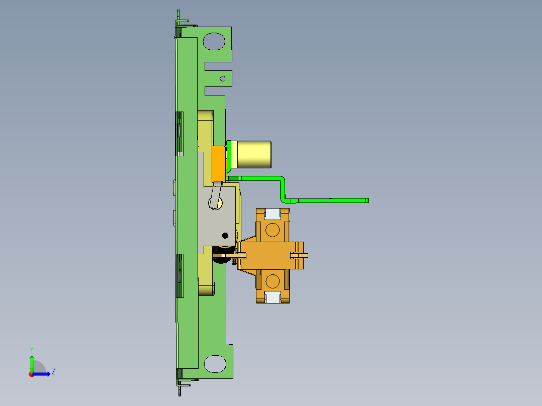 多士炉烤面包机Proe5.0.zip左视图