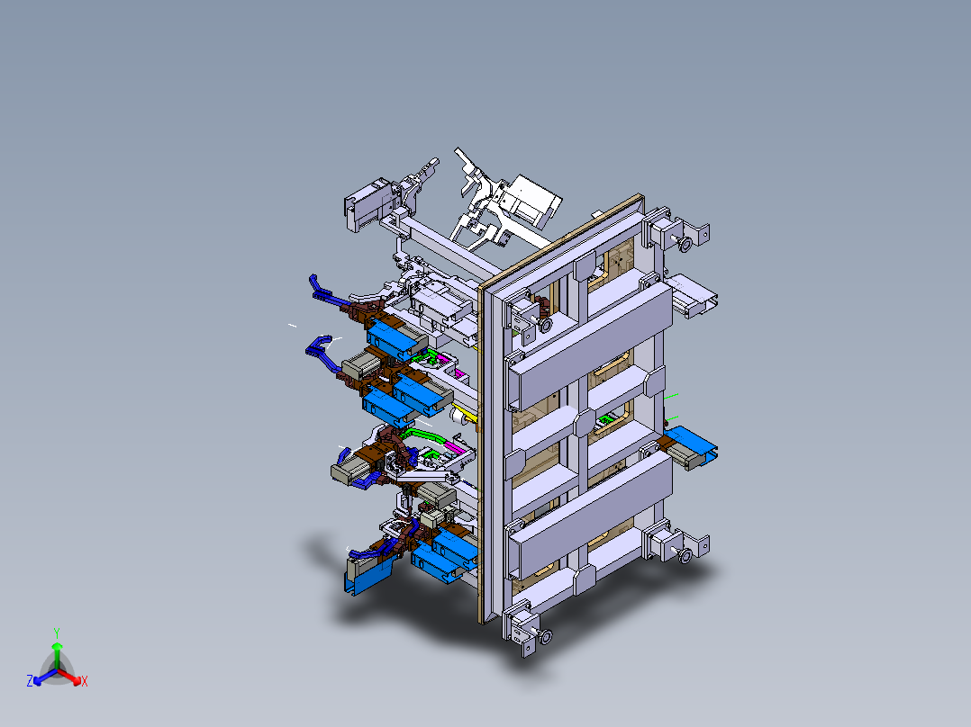 汽车车身焊接夹具<span style='color: red'>3D</span>模型 Catia设计