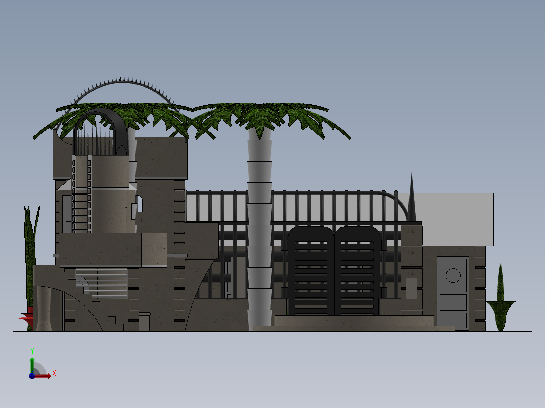 田园小屋前视图