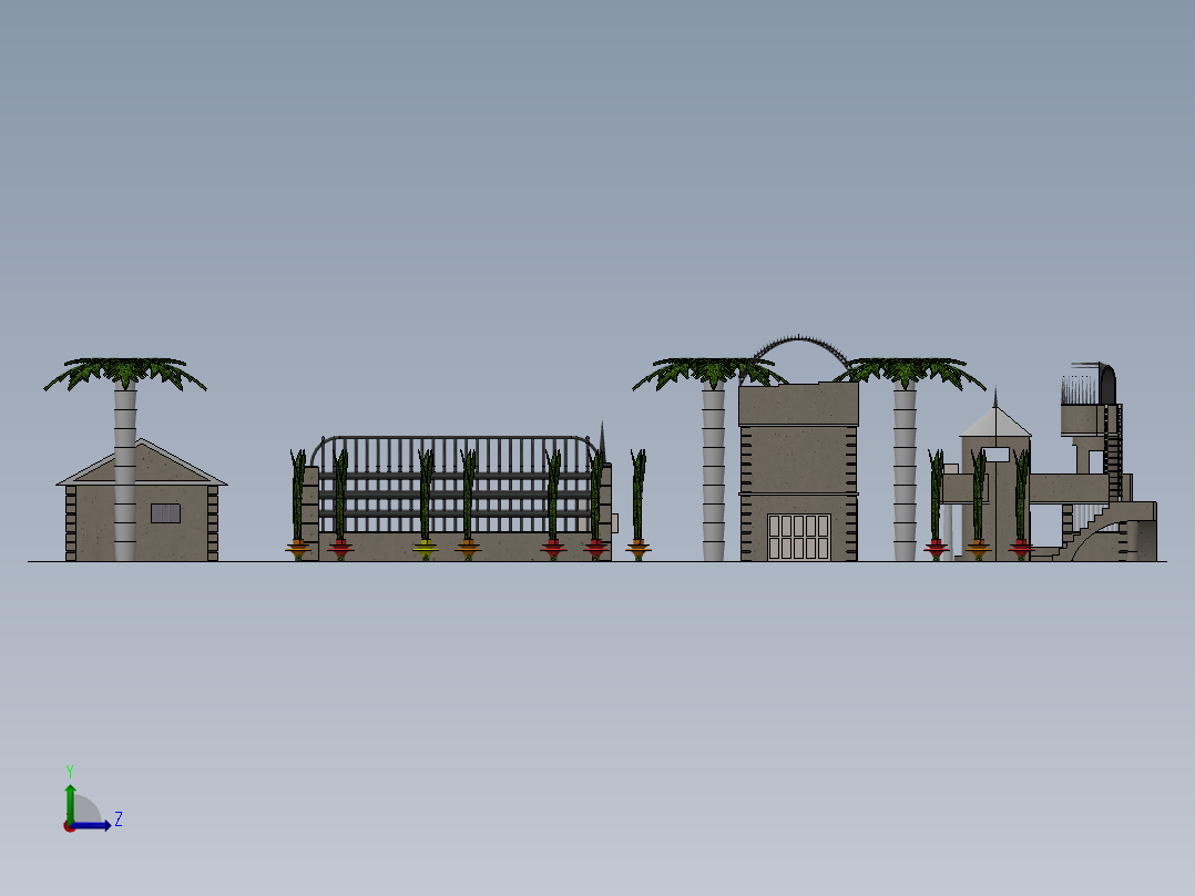 田园小屋左视图