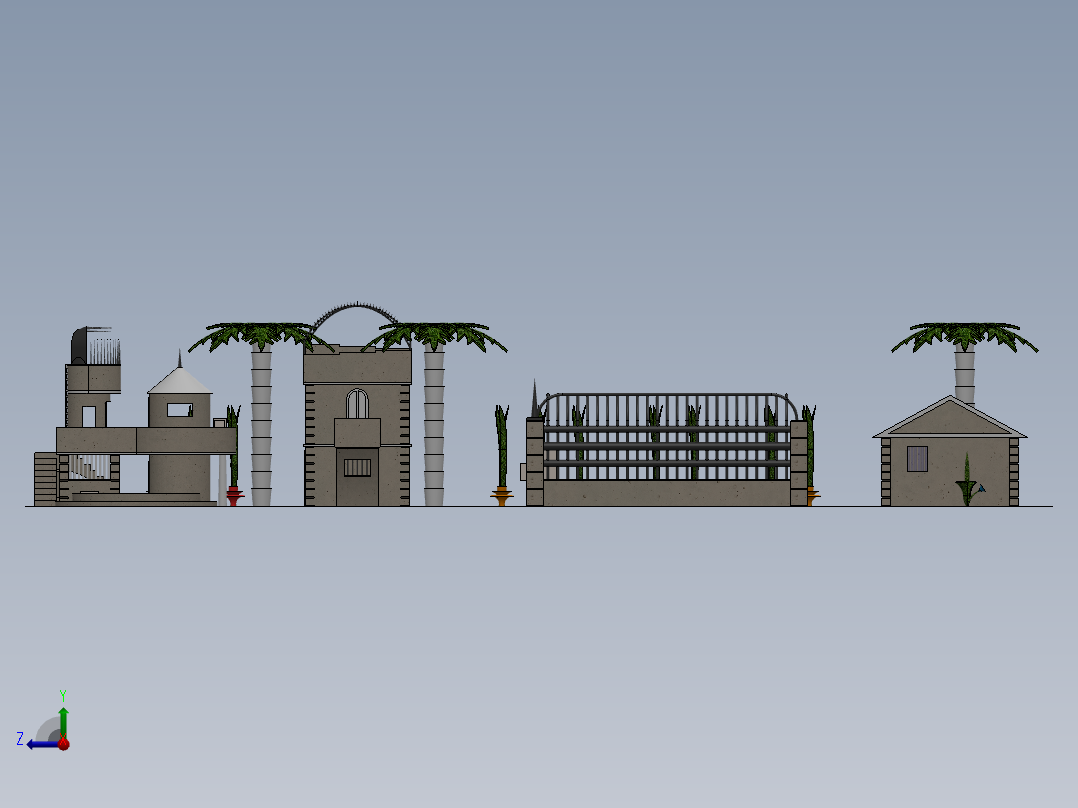 田园小屋右视图