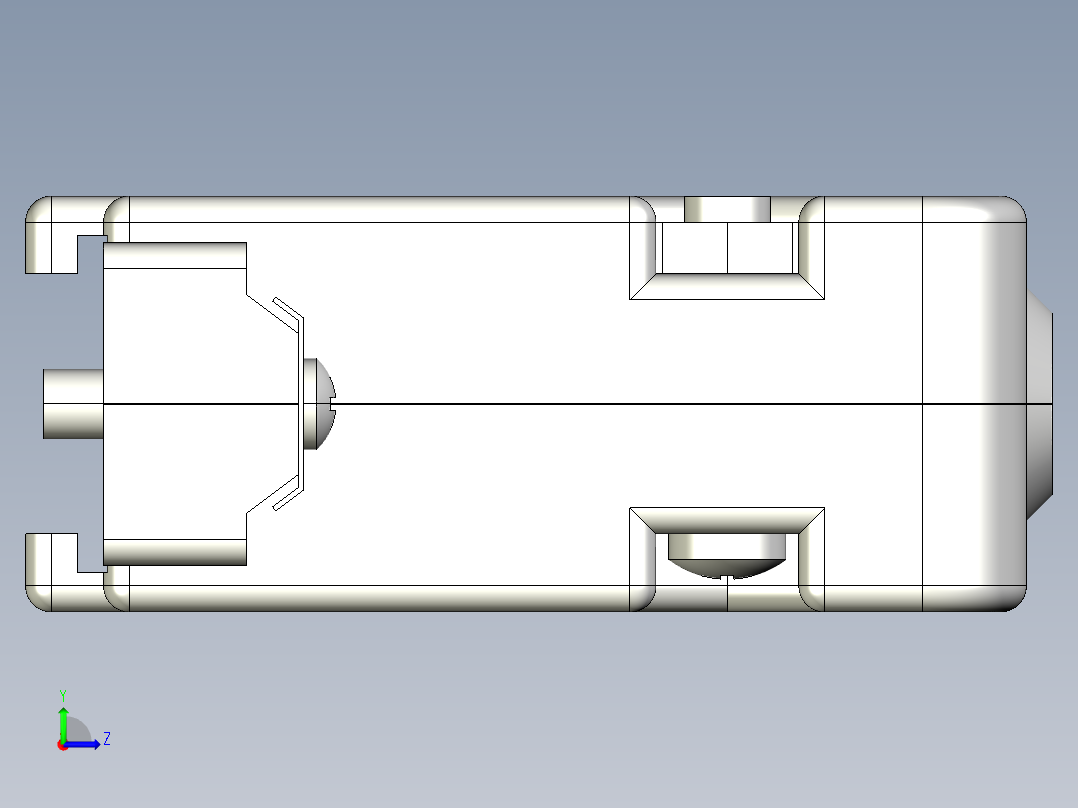 Capa plastica连接器DB9左视图