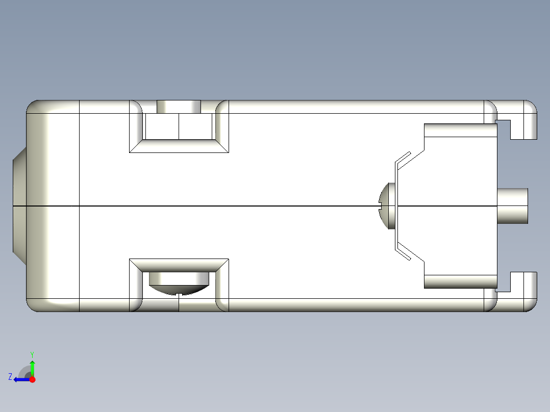 Capa plastica连接器DB9右视图