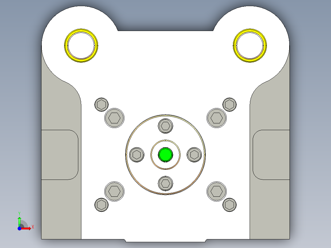 Q232-微型电机转子冲片复合冲压模具设计【三维proe】前视图