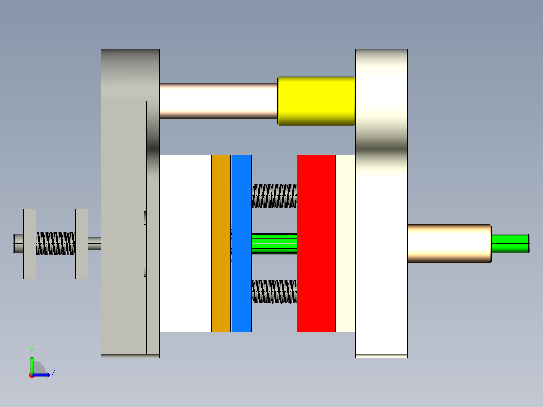 Q232-微型电机转子冲片复合冲压模具设计【三维proe】左视图