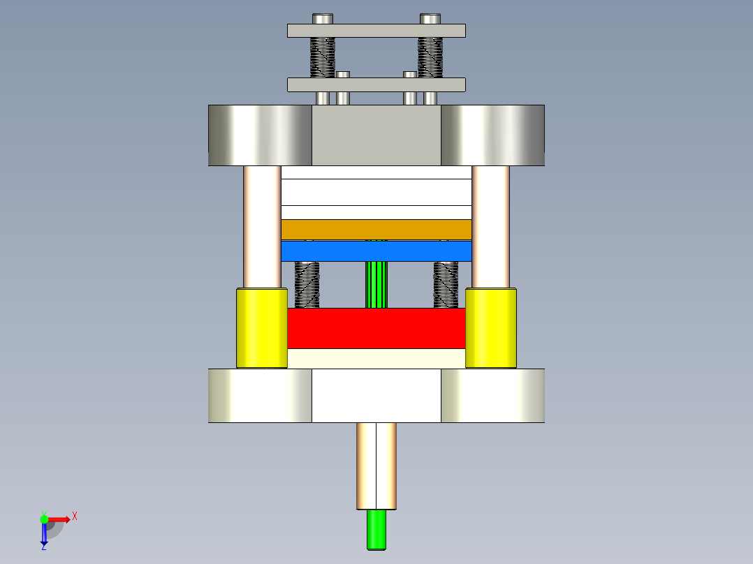 Q232-微型电机转子冲片复合冲压模具设计【三维proe】俯视图