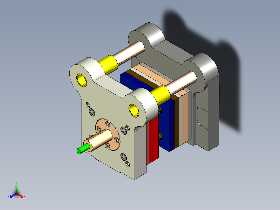 Q232-微型电机转子冲片复合冲压模具设计【三维proe】正等轴测图