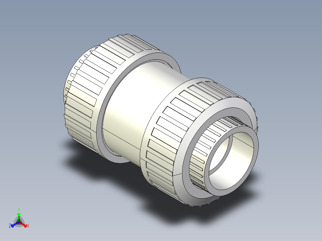+GF+工程压力管道系统SYGEF PVDF管件3D模型正等轴测图