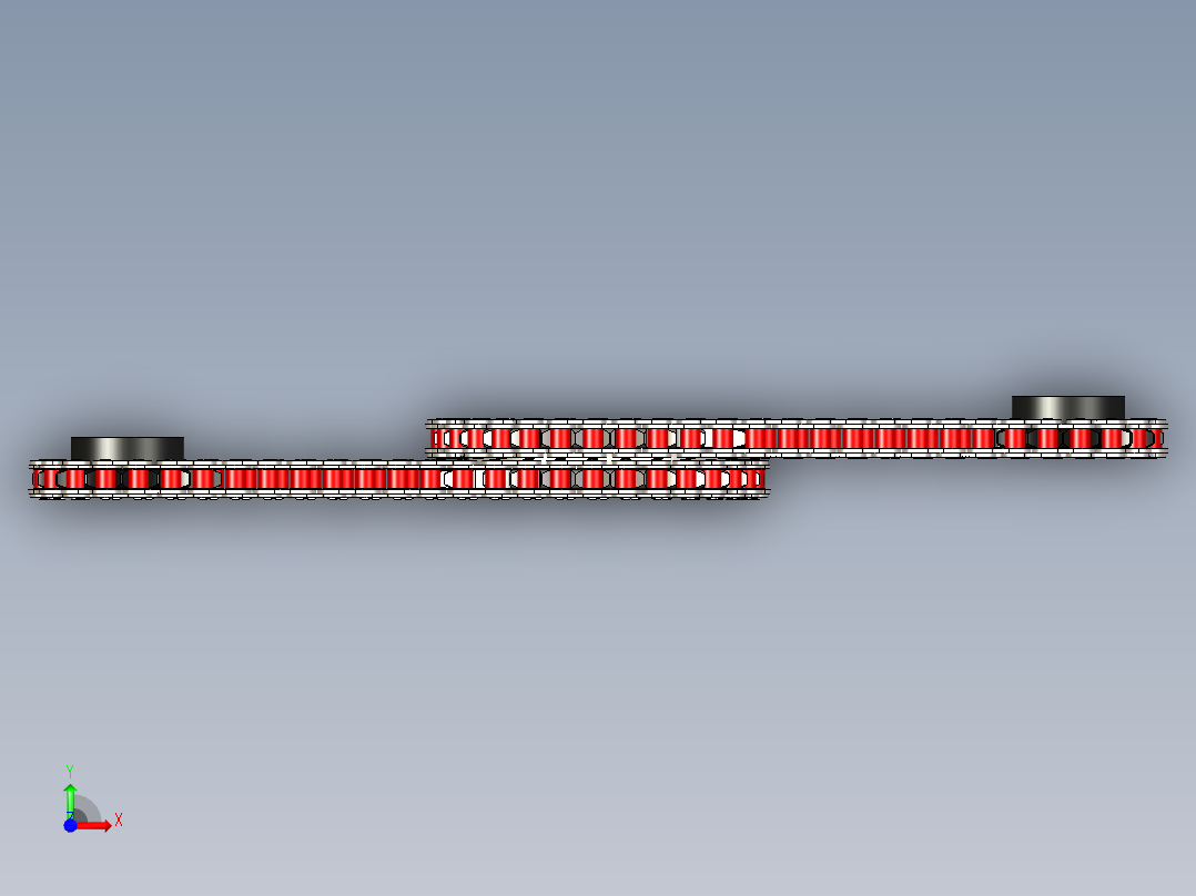 带滚子链的链轮---igs stp前视图