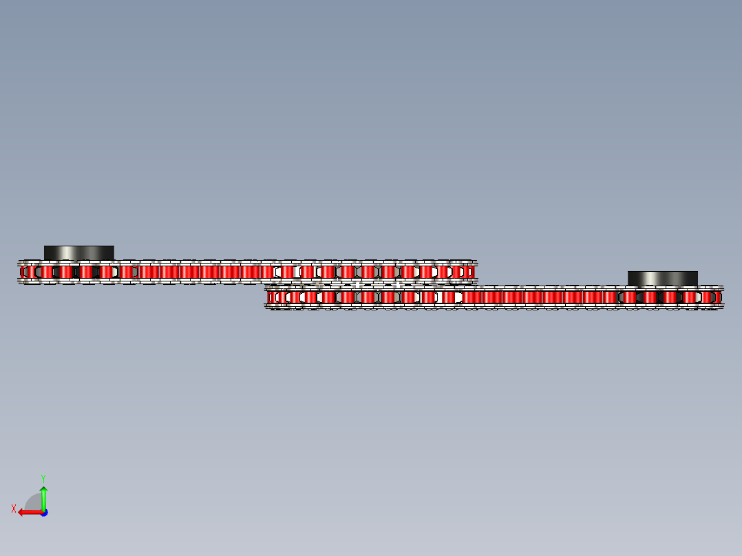带滚子链的链轮---igs stp后视图