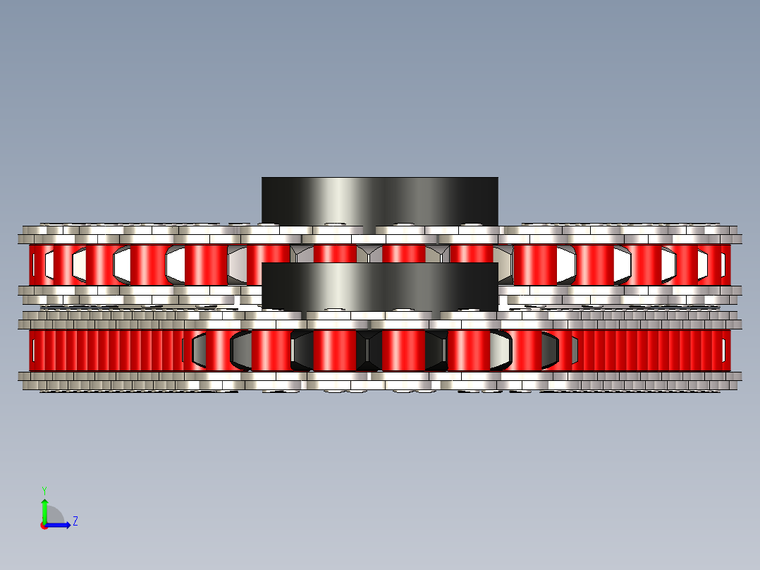 带滚子链的链轮---igs stp左视图