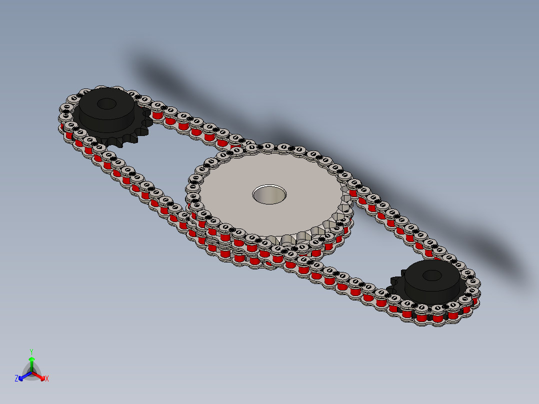 带滚子链的链轮---igs stp正等轴测图