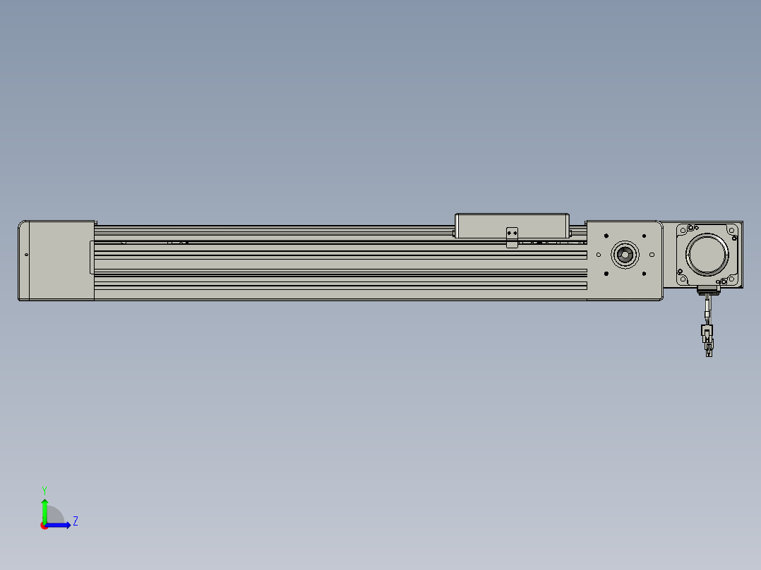威洛博直线电机模组EB8-L100-S450-BL-P75-MS3左视图