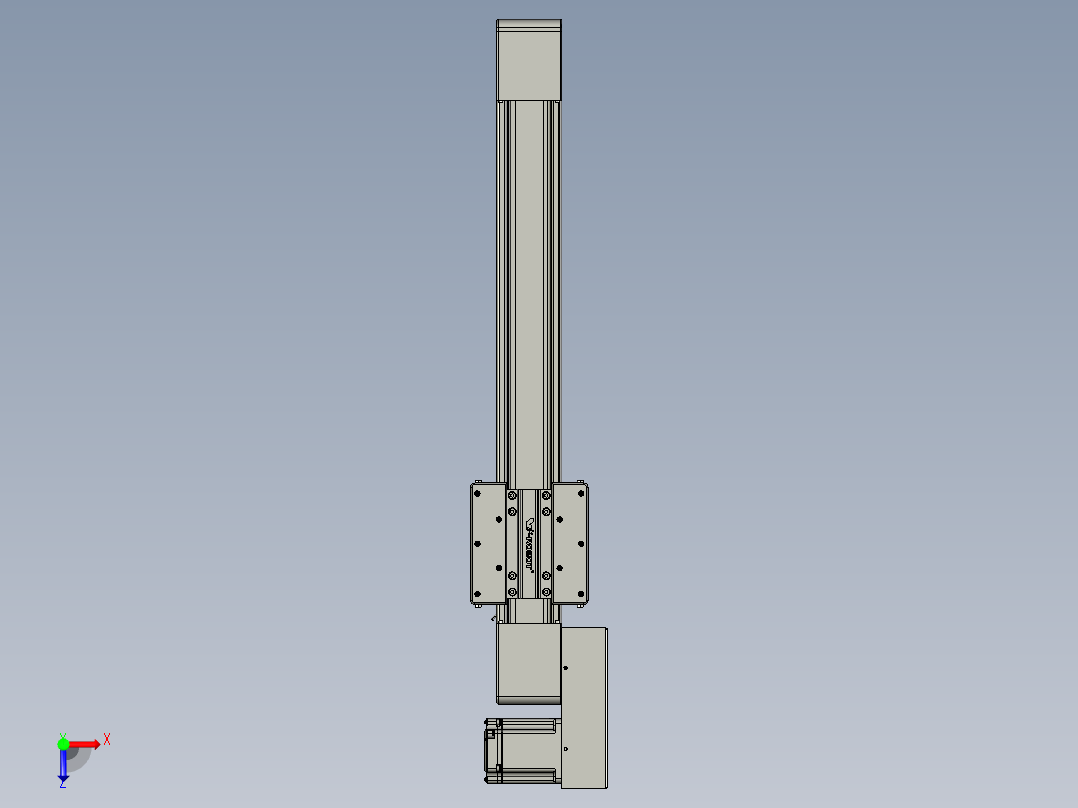威洛博直线电机模组EB8-L100-S450-BL-P75-MS3俯视图
