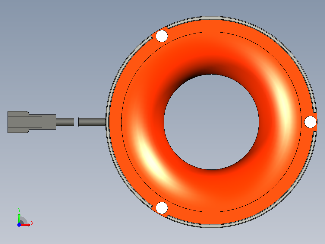 基恩士CA-DRR8M_kc图纸模型前视图