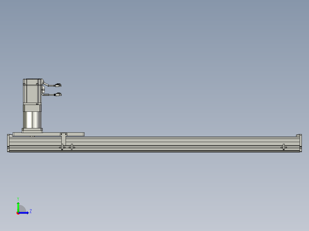 东锦齿条传动DH175G-L167-S900-BU-减速机+750W左视图