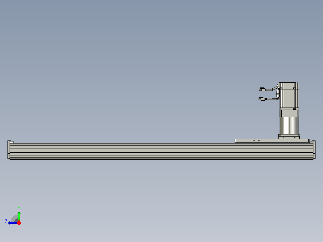 东锦齿条传动DH175G-L167-S900-BU-减速机+750W右视图
