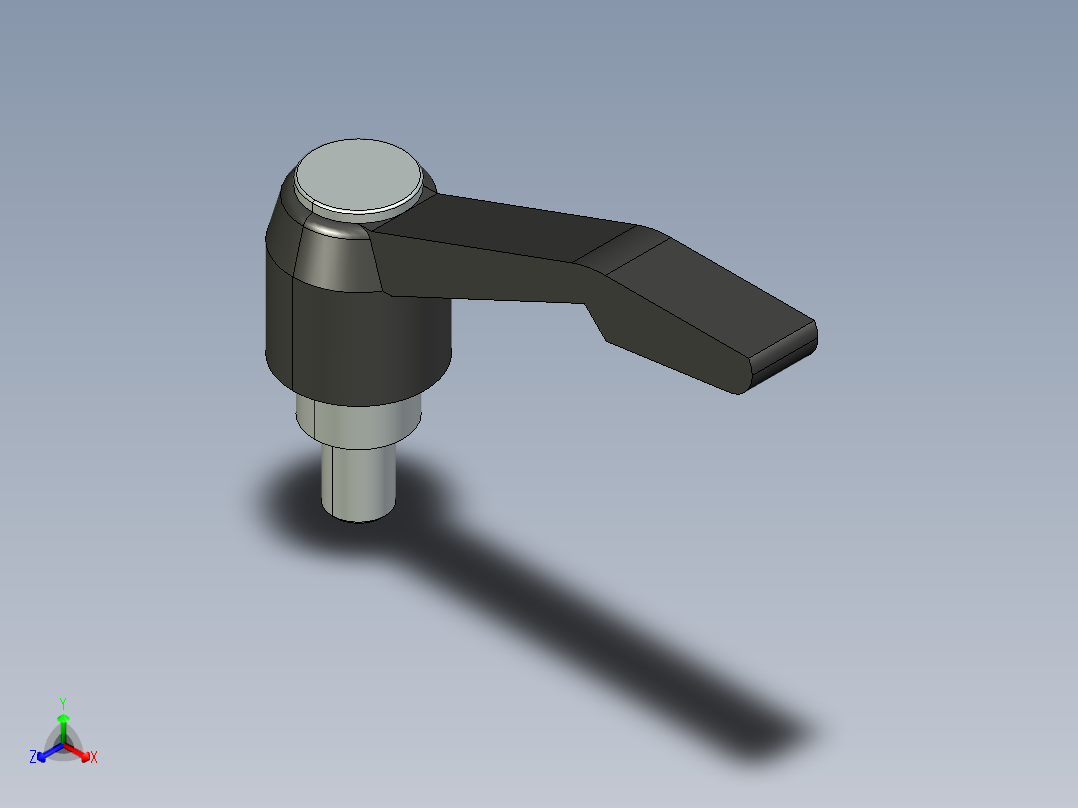 型材-KJN M8X12 CLAMPING LEVER 3842516845正等轴测图