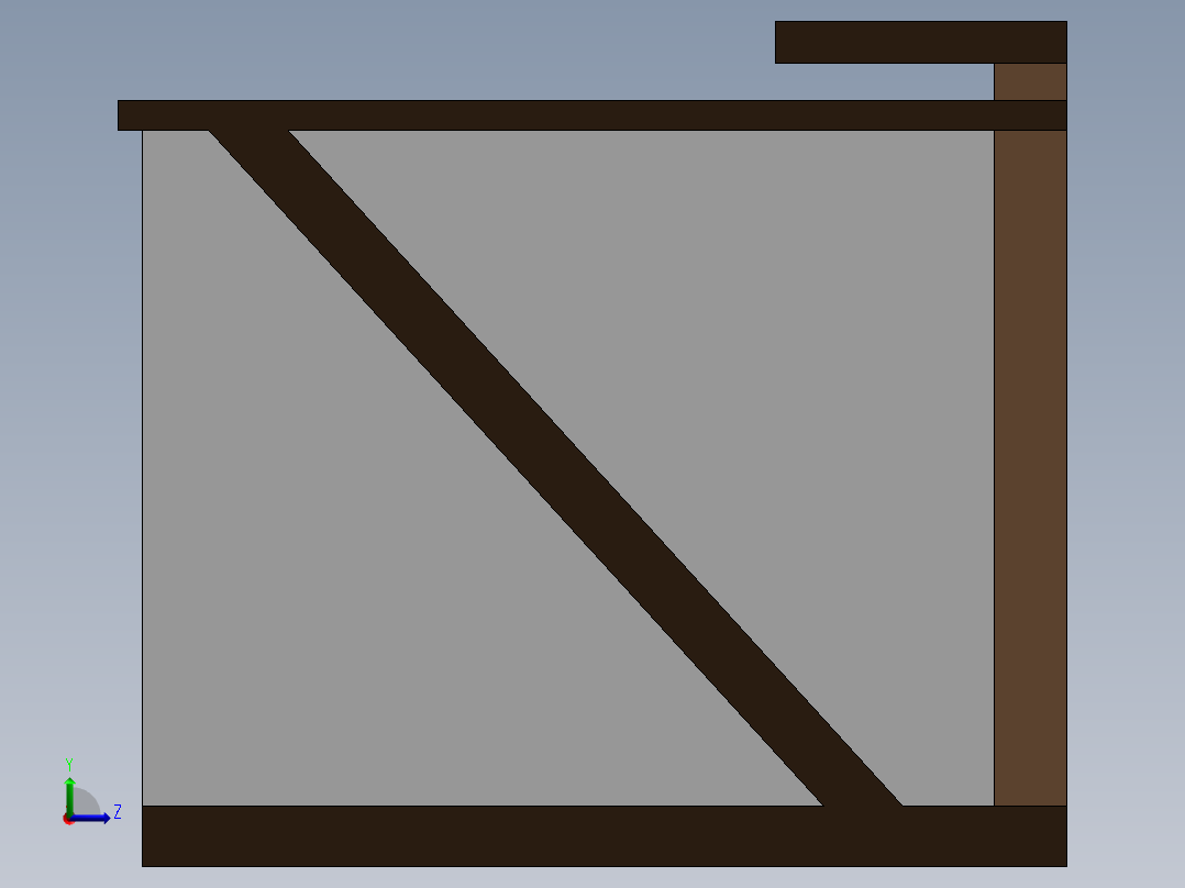 Wood+W桌子左视图