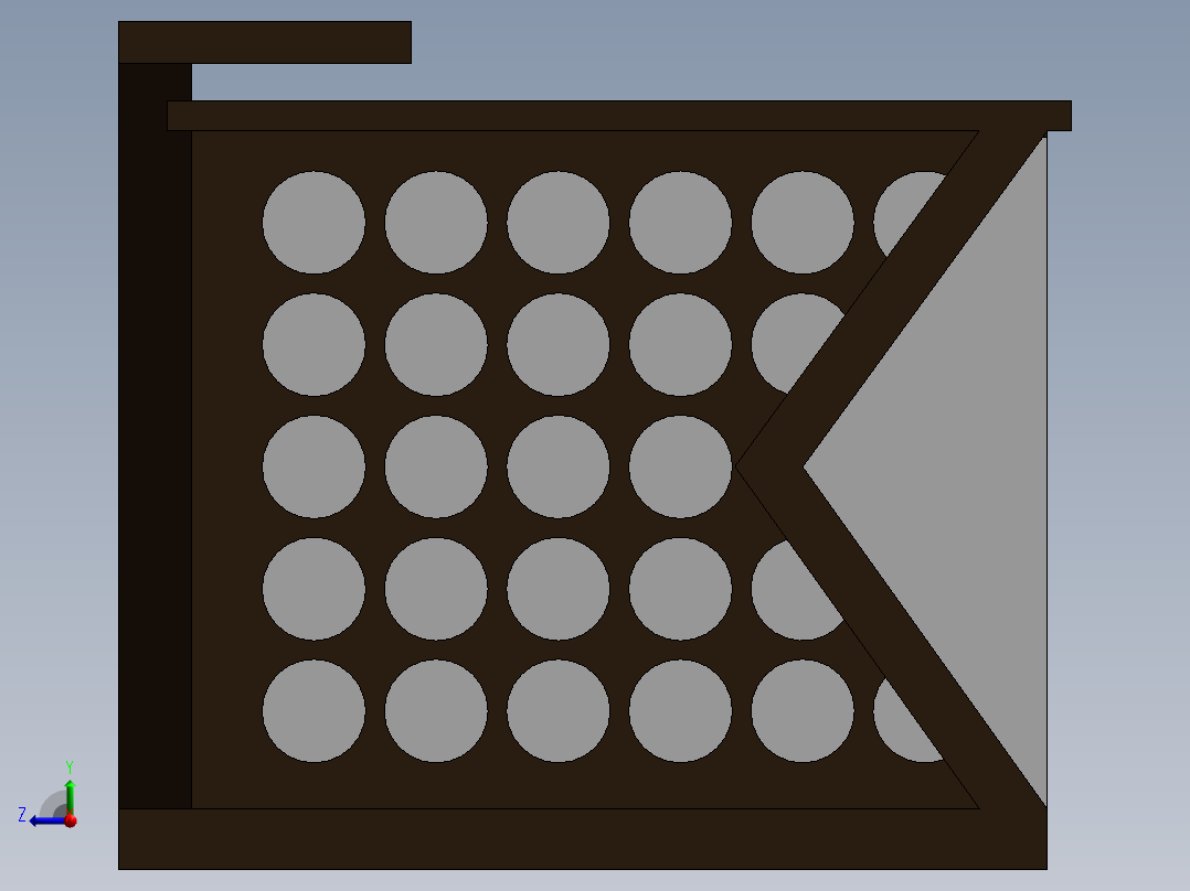 Wood+W桌子右视图