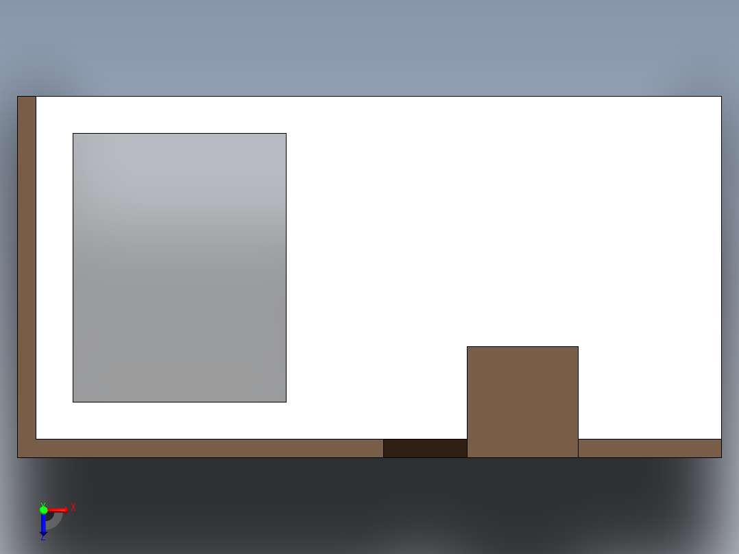 Wood+W桌子俯视图