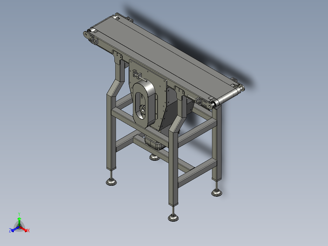皮带输送机 (12)正等轴测图