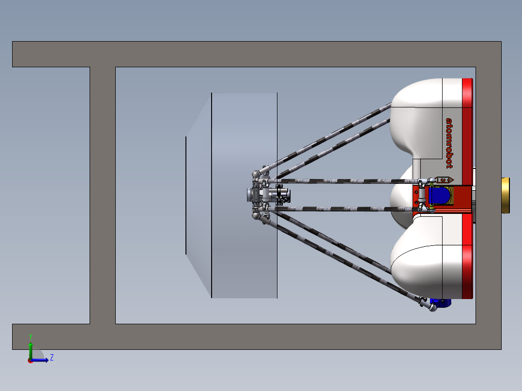 蜘蛛机械手3D模型左视图