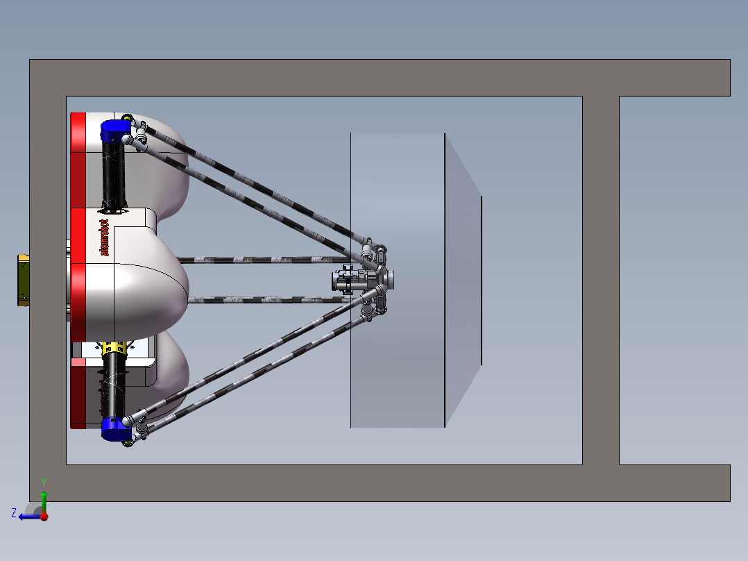 蜘蛛机械手3D模型右视图