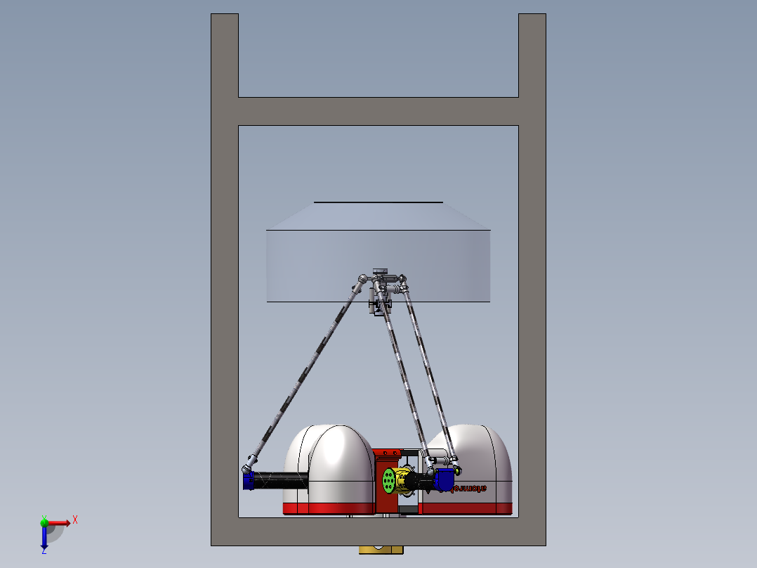 蜘蛛机械手3D模型俯视图