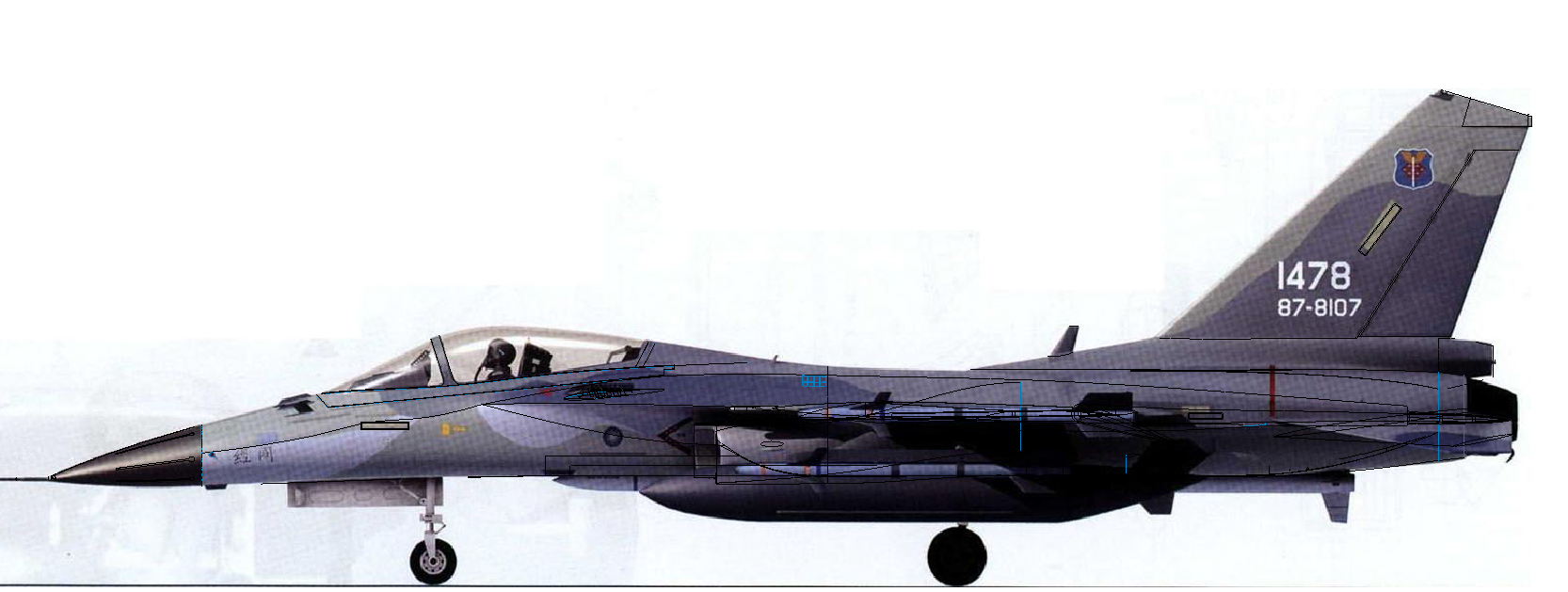 E1123-台湾省空军F-CK-1经国号战斗机三维SW2012带参