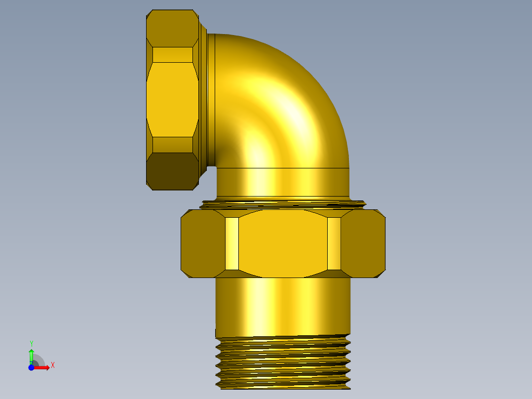 散热器接头G1‘‘前视图