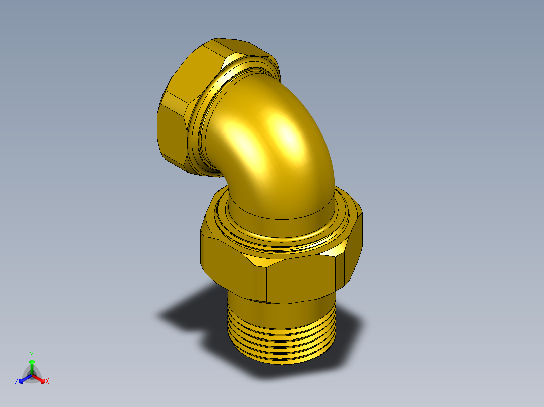 散热器接头G1‘‘正等轴测图