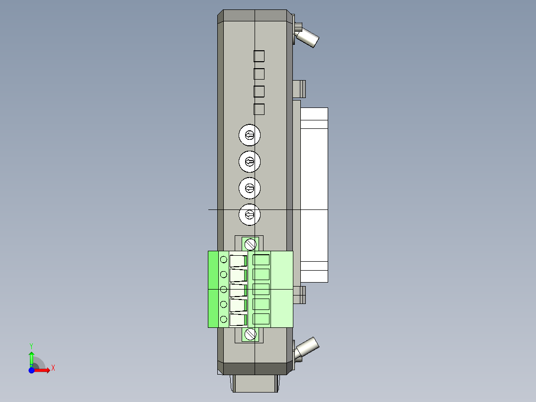 基恩士LK-CC100_kc图纸模型前视图