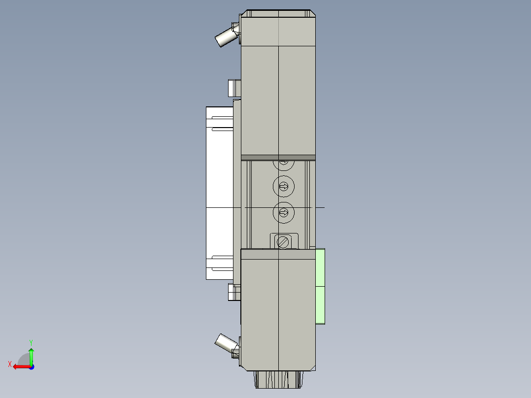基恩士LK-CC100_kc图纸模型后视图