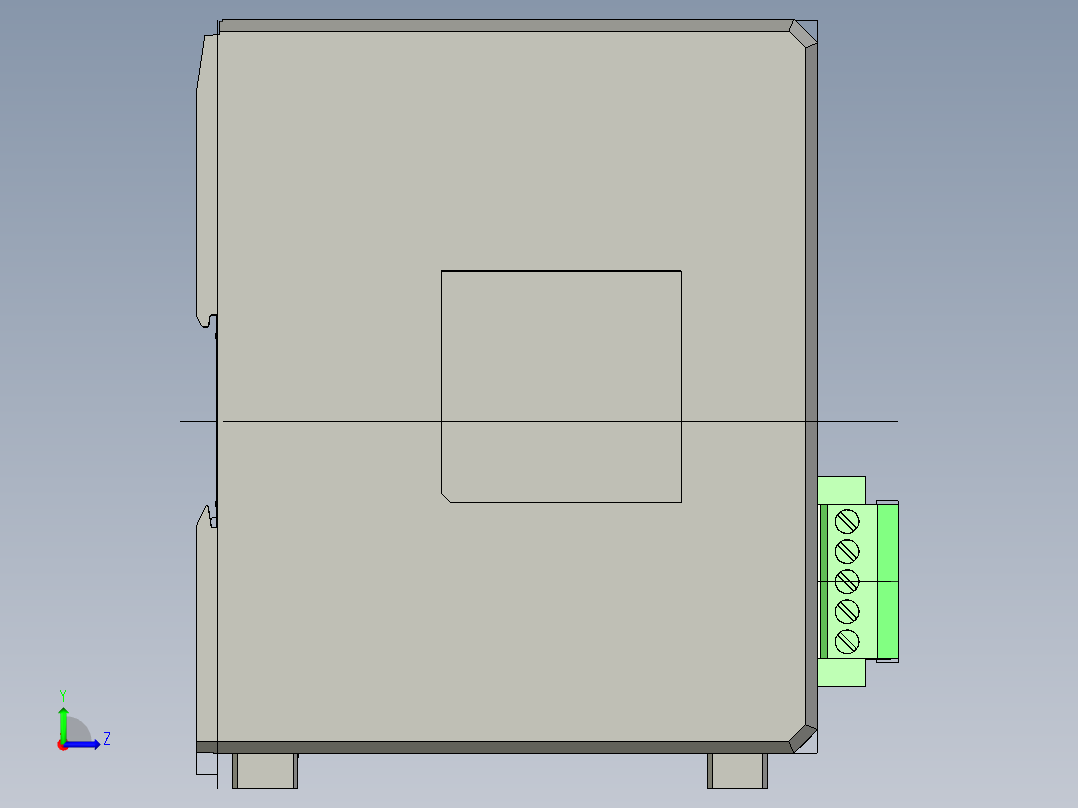 基恩士LK-CC100_kc图纸模型左视图