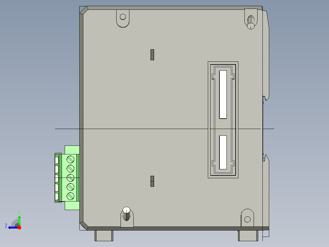 基恩士LK-CC100_kc图纸模型右视图