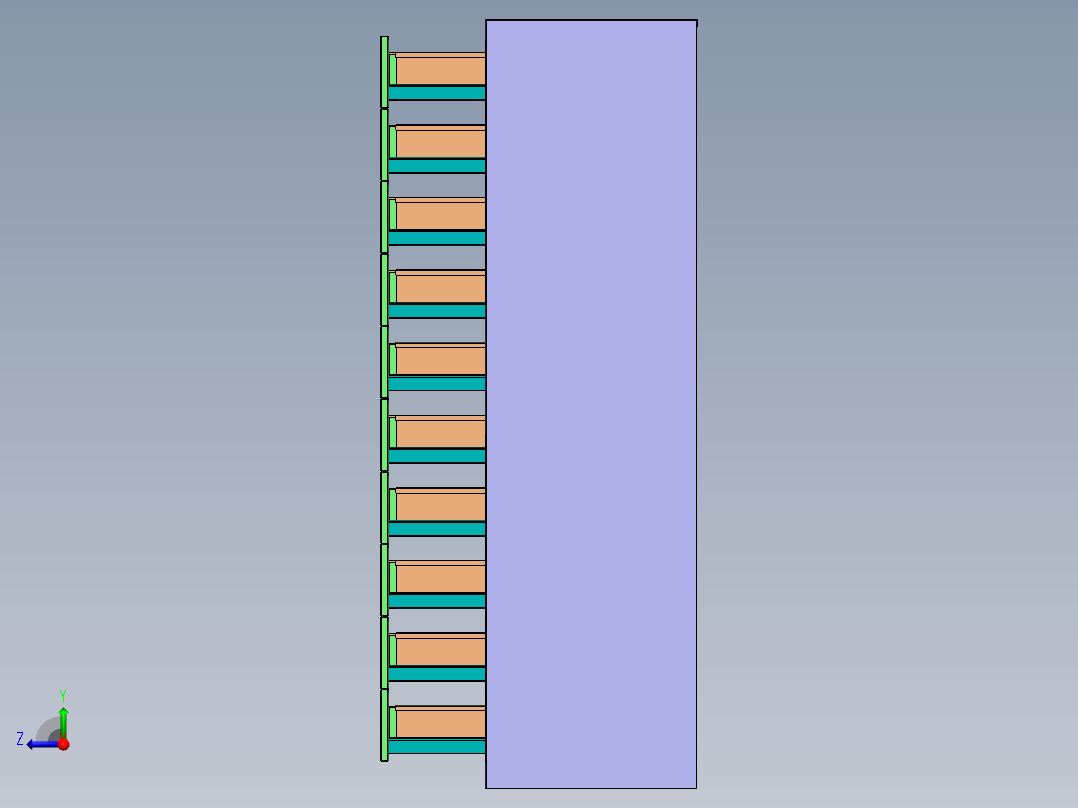 20抽屉柜右视图