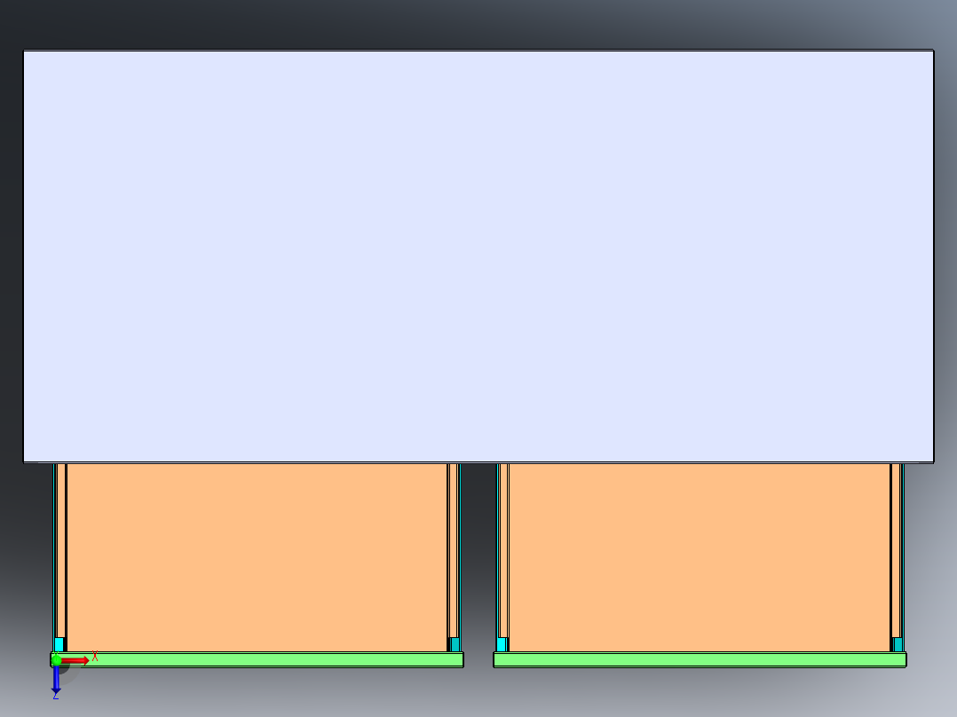 20抽屉柜俯视图
