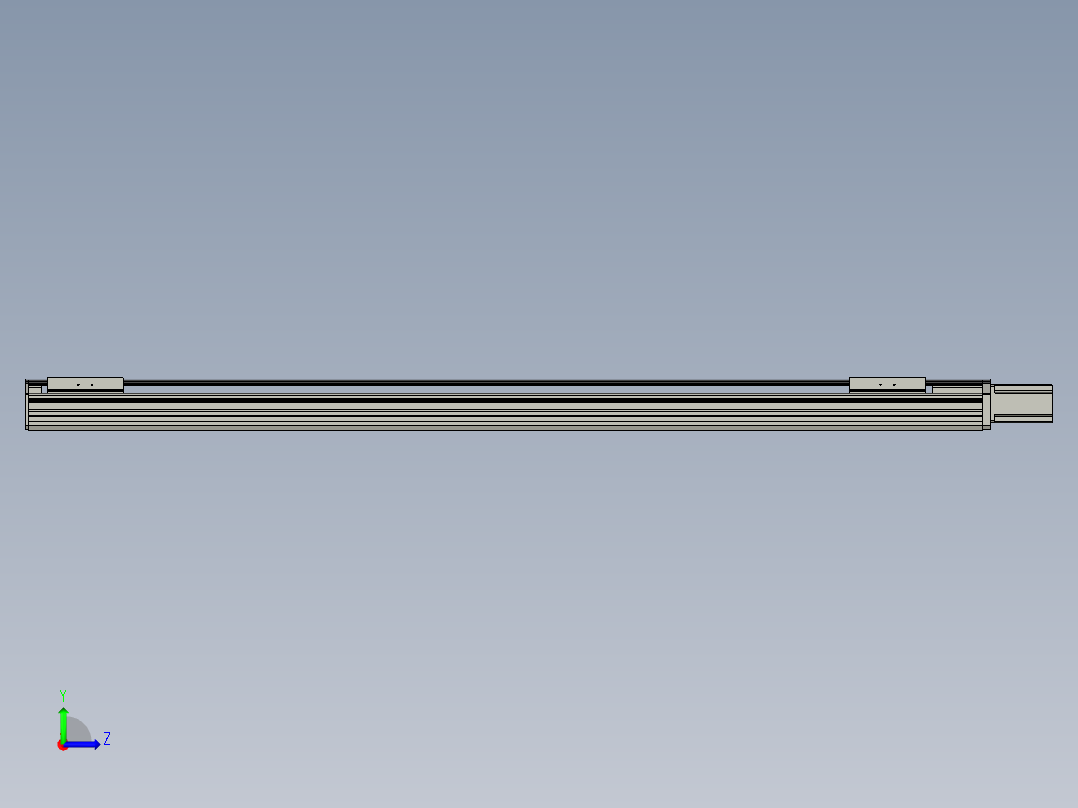 直线模组WG-LHA12-S1250-M设计图纸左视图
