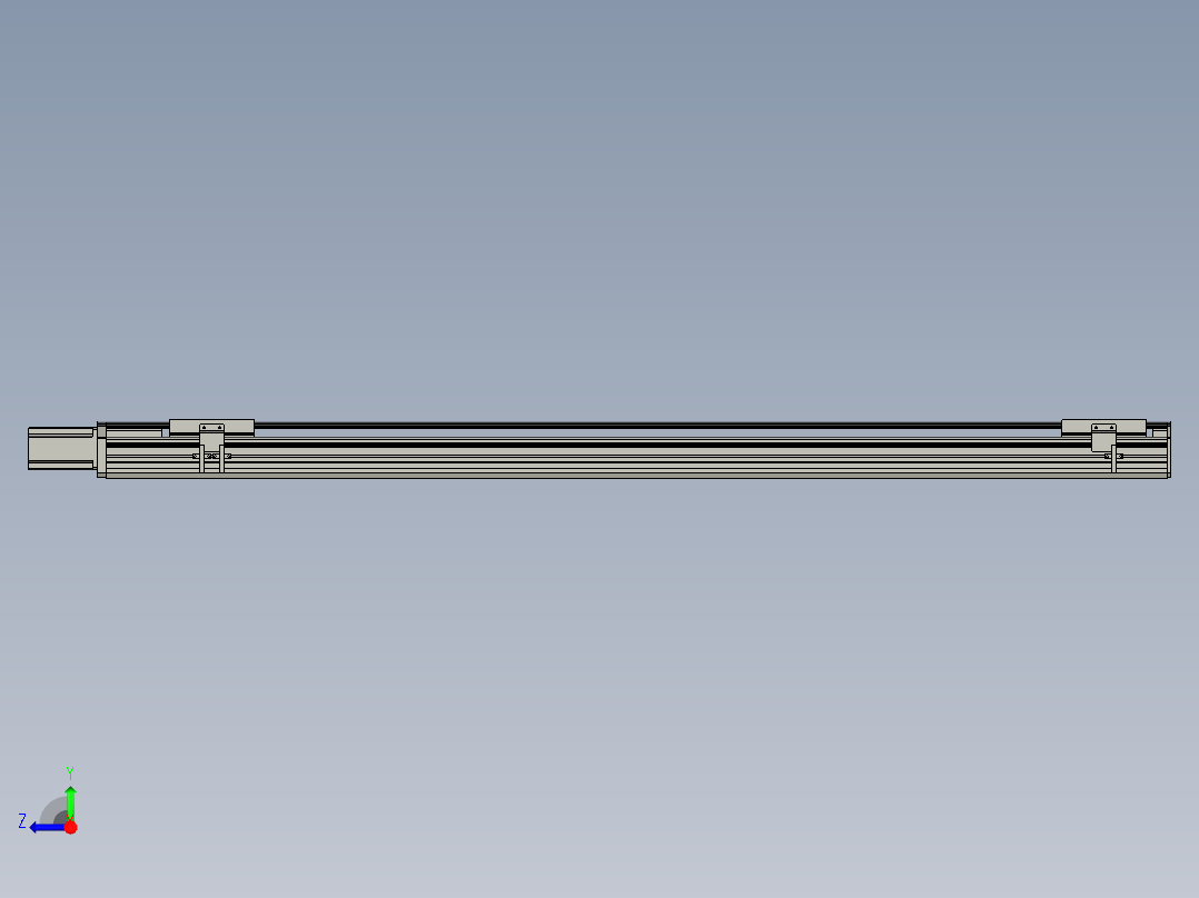 直线模组WG-LHA12-S1250-M设计图纸右视图