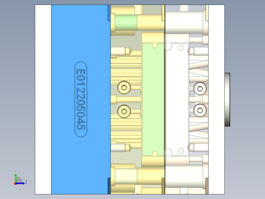 底座上盖（前模斜顶）左视图