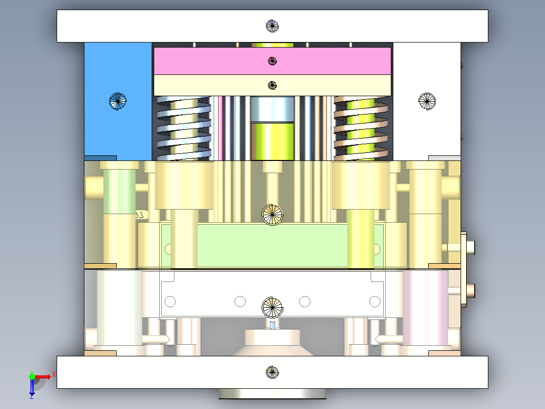 底座上盖（前模斜顶）俯视图