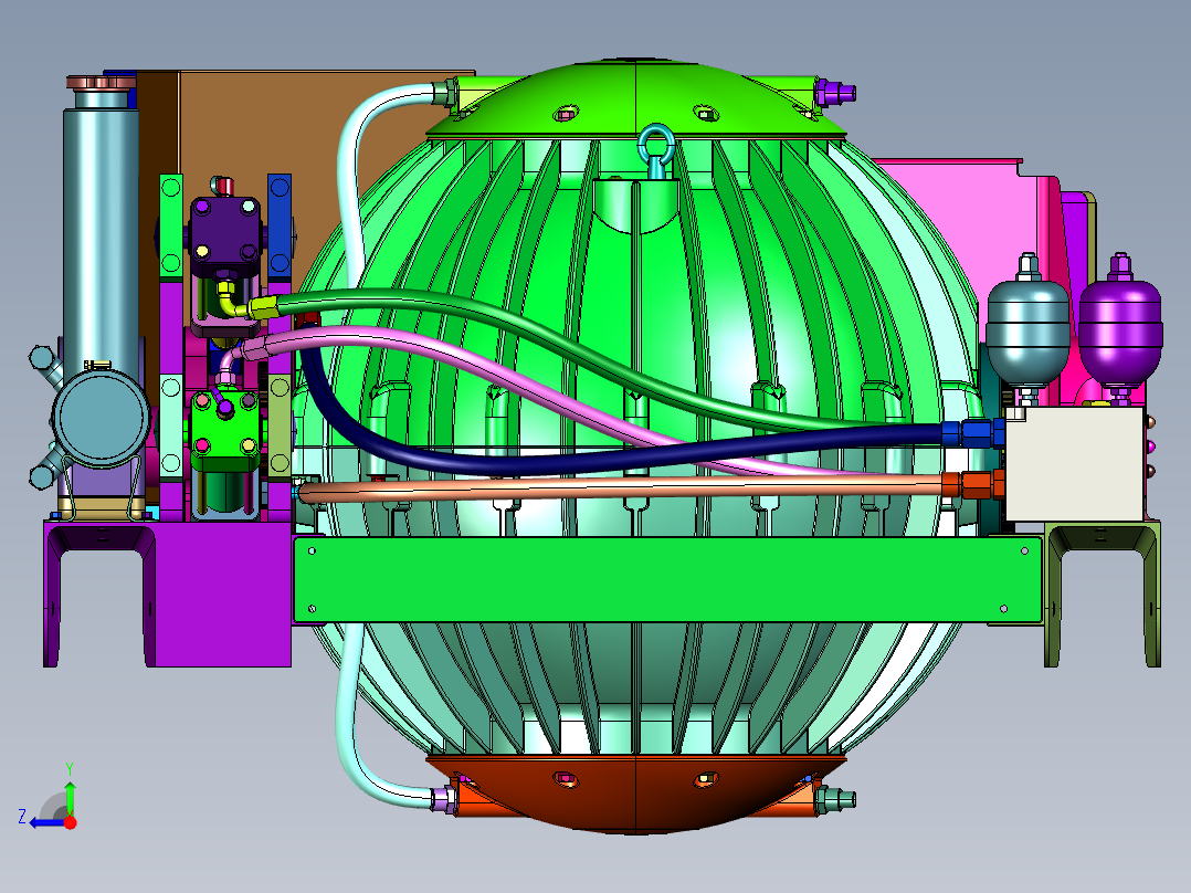 支援艇陀螺仪系统右视图