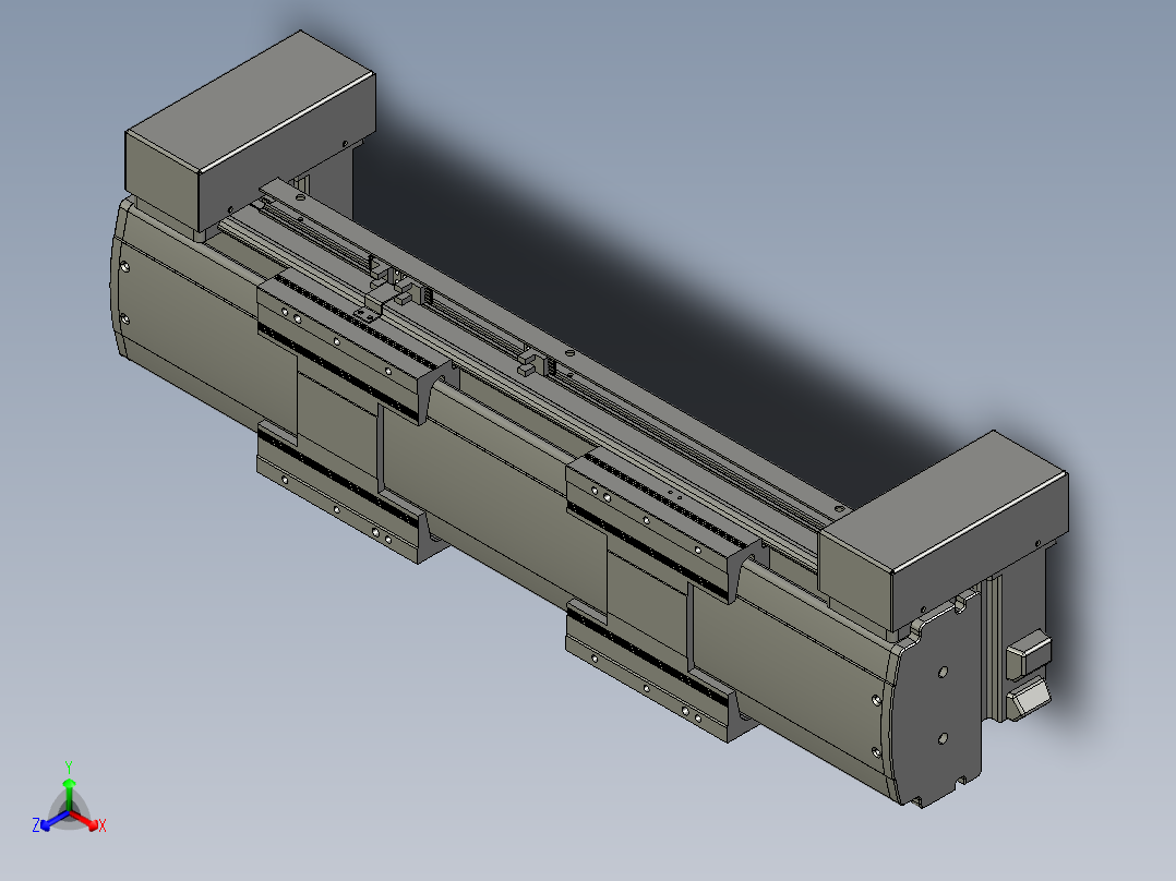 威洛博双电机滑台-VBF14S2-L50-S100-BD-P40-C6正等轴测图