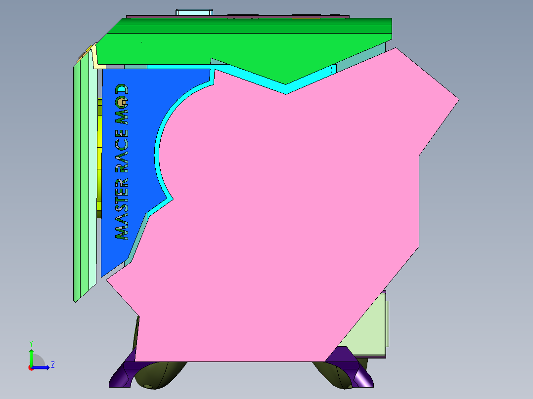 迷你ITX游戏电脑构建左视图