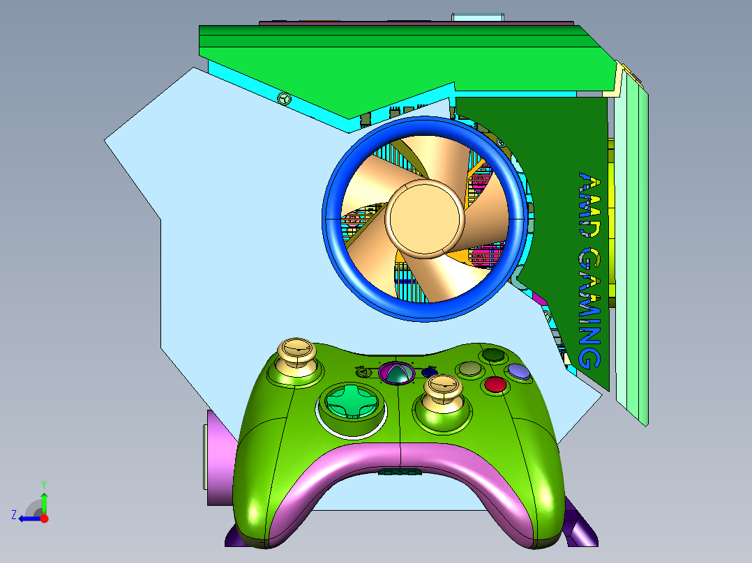 迷你ITX游戏电脑构建右视图